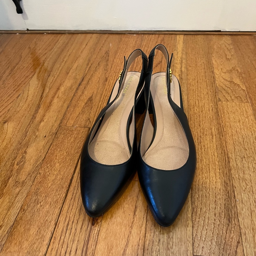 Cole Haan Elegant Black Slingback Heels